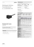 PS SERIES (DC 3-WIRE): RECTANGULAR INDUCTIVE PROXIMITY SENSORS